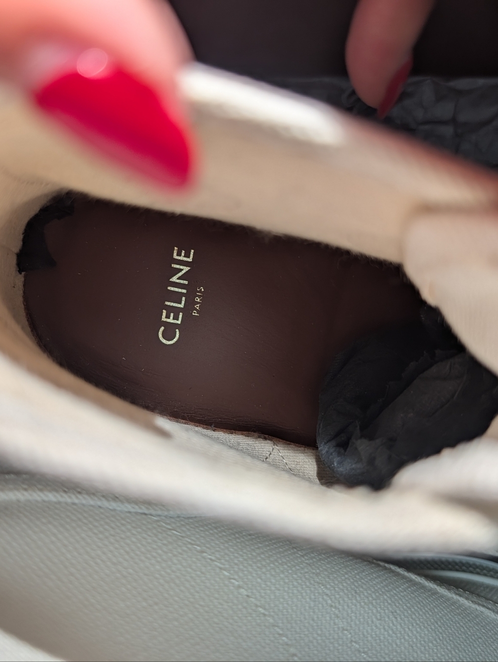 NEW CELINE PATAPANS CANVAS LACE UP BOOTS - Picture 7 of 7